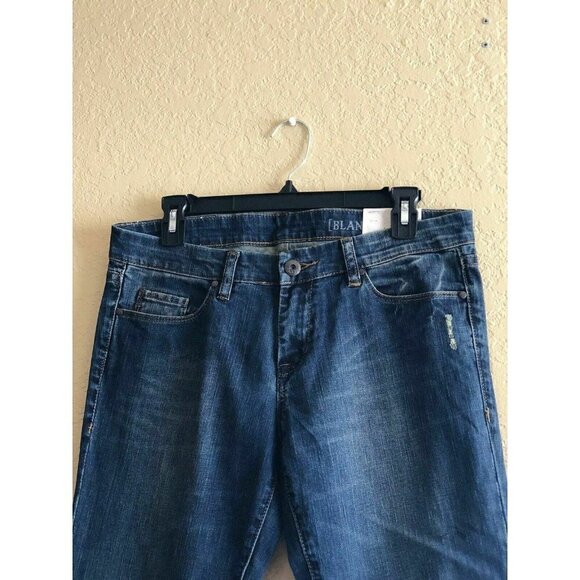 Blank NYC Women's Blue Denim Distressed Slim Bootcut Jeans Size 28 - Picture 3 of 12